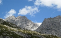 Ghiacciaio dell'Adamello - Fotografato dal lago Salarno